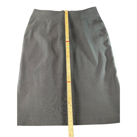 Forever 21 Womens Black A-Line Skirt With Side Slit Medium Rayon Blend - Picture 5 of 7